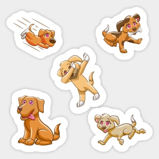 Dog stickers pack-5 Sticker